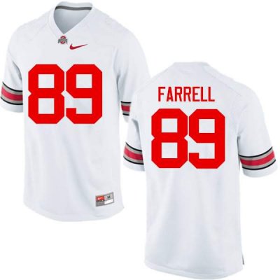 Men's Ohio State Buckeyes #89 Luke Farrell White Nike NCAA College Football Jersey Sport WDE2344UU